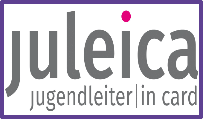 Auf dem Bild ist das Logo der juleica (Jugendleiter*in Card) zu sehen.